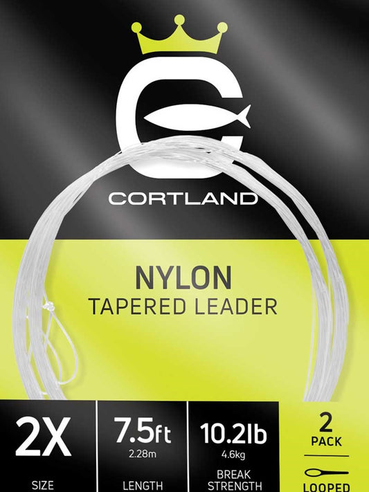 Nylon Tapered Leader - 2X - 7.5ft - 2 Pack - Cortland