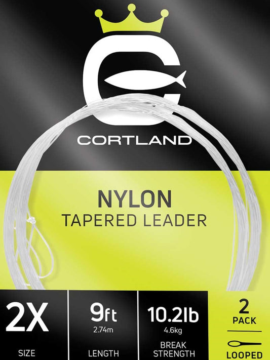 Nylon Tapered Leader - 2X - 9ft - 2 Pack - Cortland