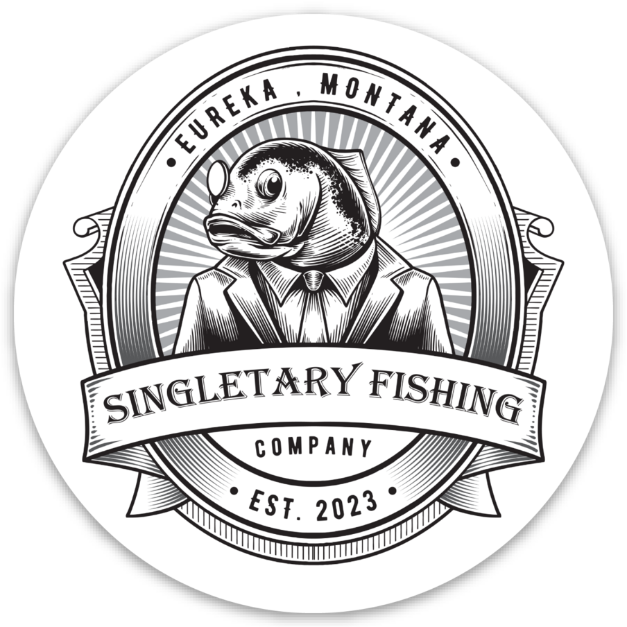 Dapper Fish Dapper Fish - Black & White Circle Sticker – SingletaryFishingCompany