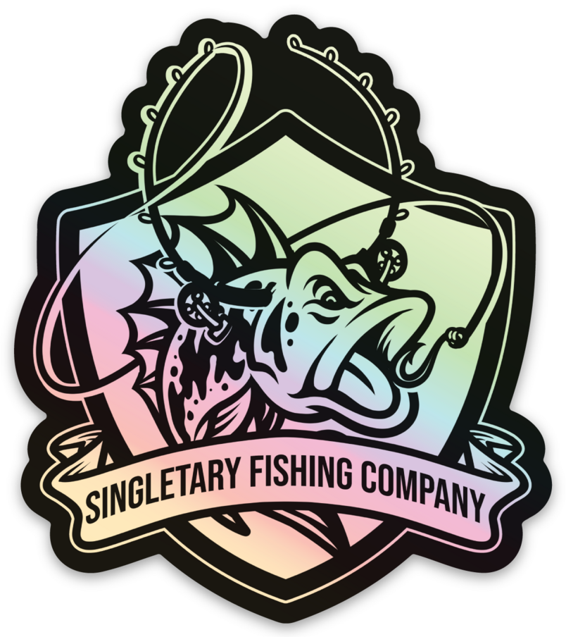 Holographic Singletary Fishing Co Sticker
