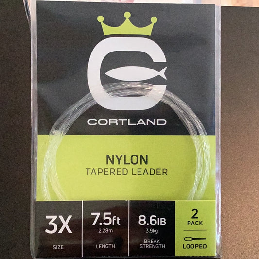 Nylon Tapered Leader - 3X - 7.5ft - 2 Pack - Cortland