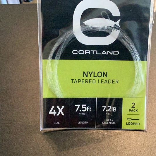 Nylon Tapered Leader - 4X - 7.5ft - 2 Pack - Cortland