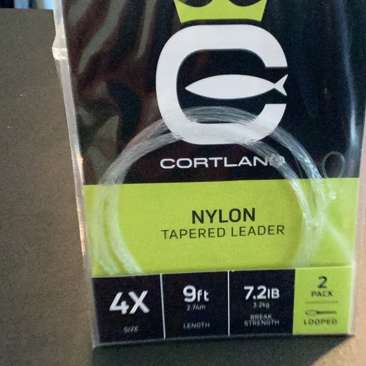 Nylon Tapered Leader - 4X - 9ft - 2 Pack - Cortland