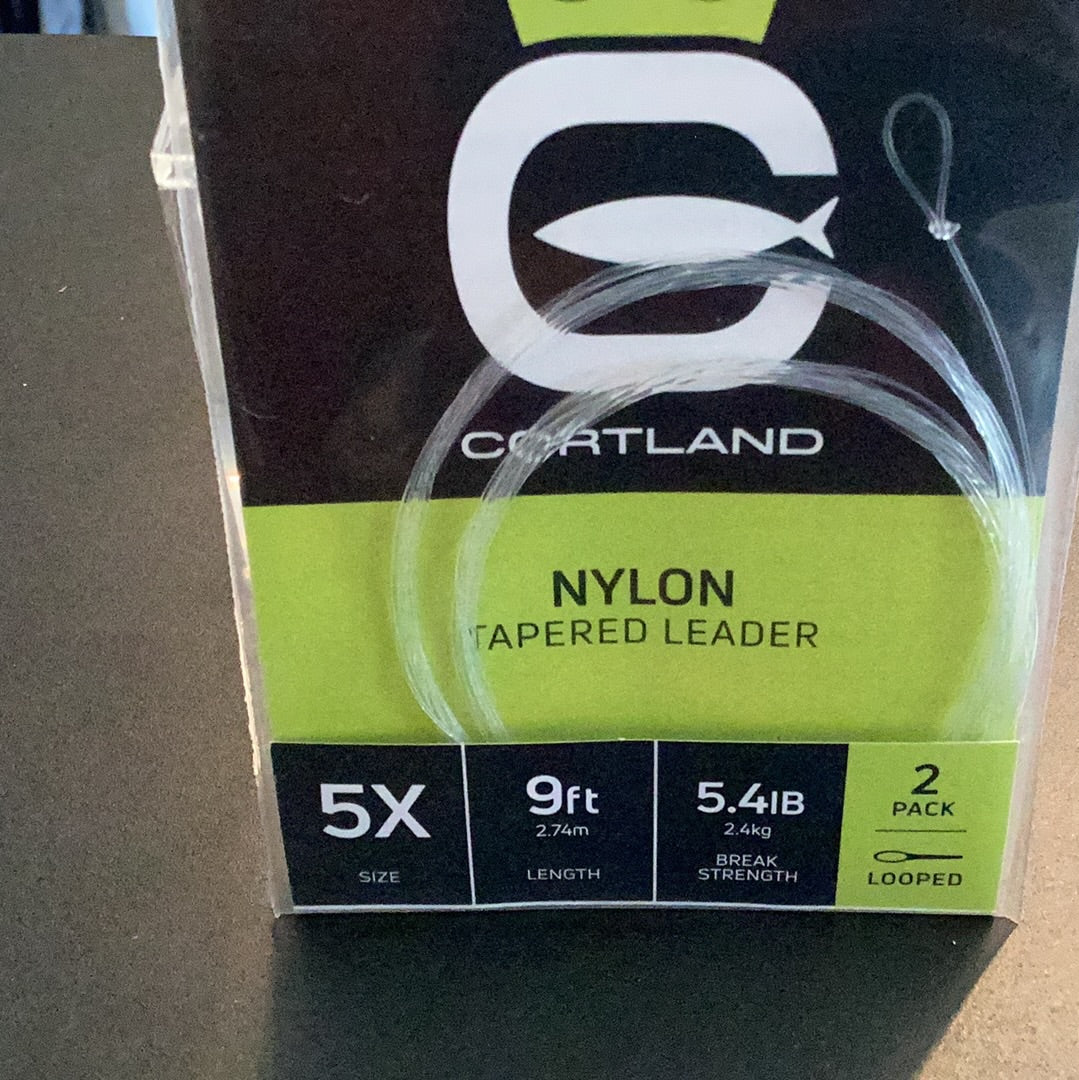 Nylon Tapered Leader - 5X - 9ft - 2 Pack - Cortland