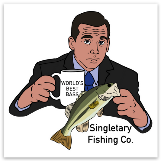 World's Best Bass - Singletary Fishing Co Square Sticker